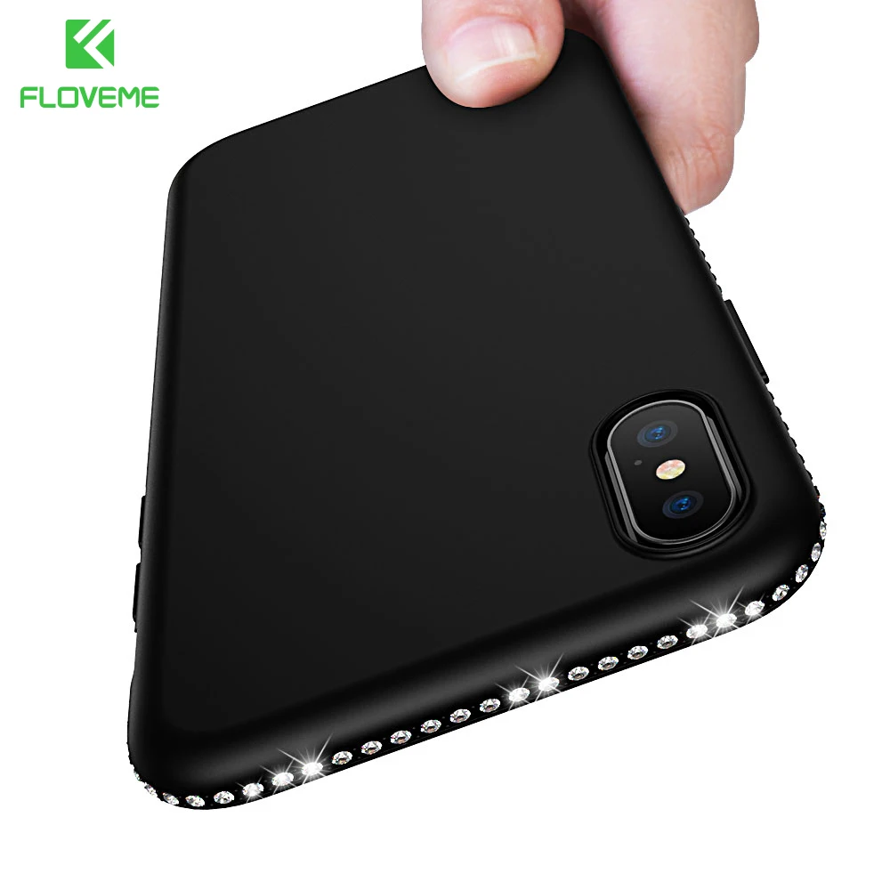 Floveme с сияющими блестками Чехол для iPhone 6 6S 7 8 plus Роскошные Алмаз матовый