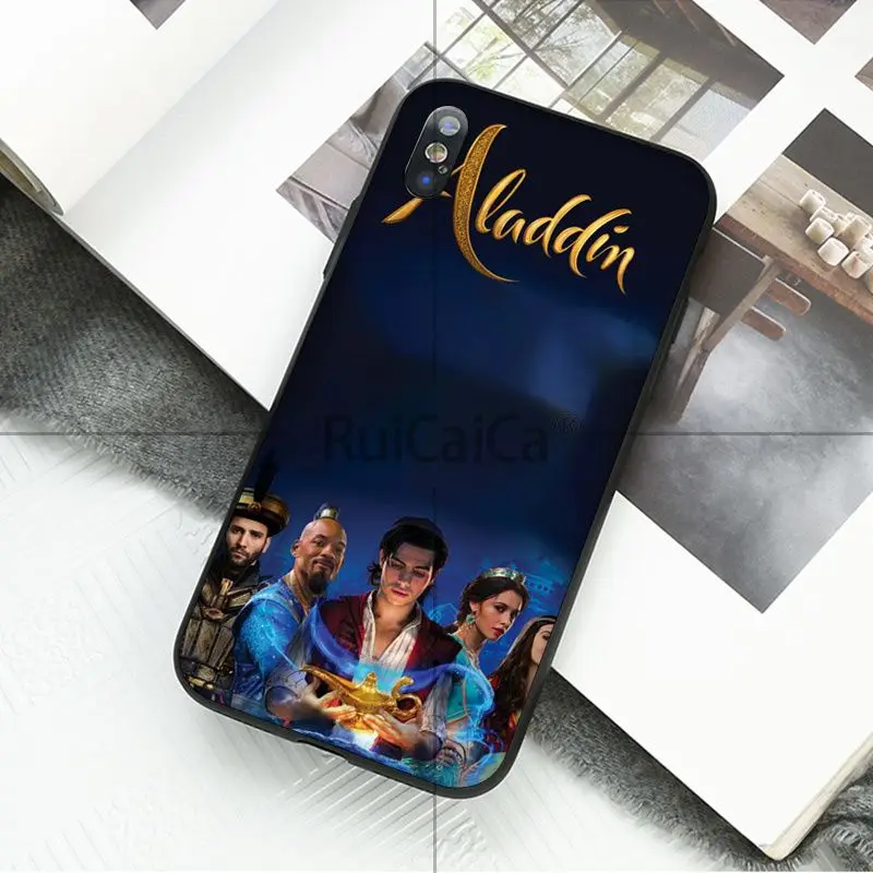 Ruicaica Aladdin черный мягкий чехол для телефона Apple iPhone 8 7 6 6S Plus X XS MAX 5 5S SE XR | Мобильные