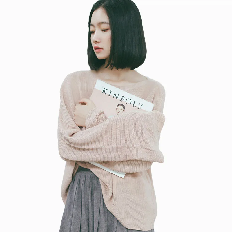 

2017 new arrival women autumn sweater girl fashion batwing sleeve thin knitting sweaters female high quality ZL642