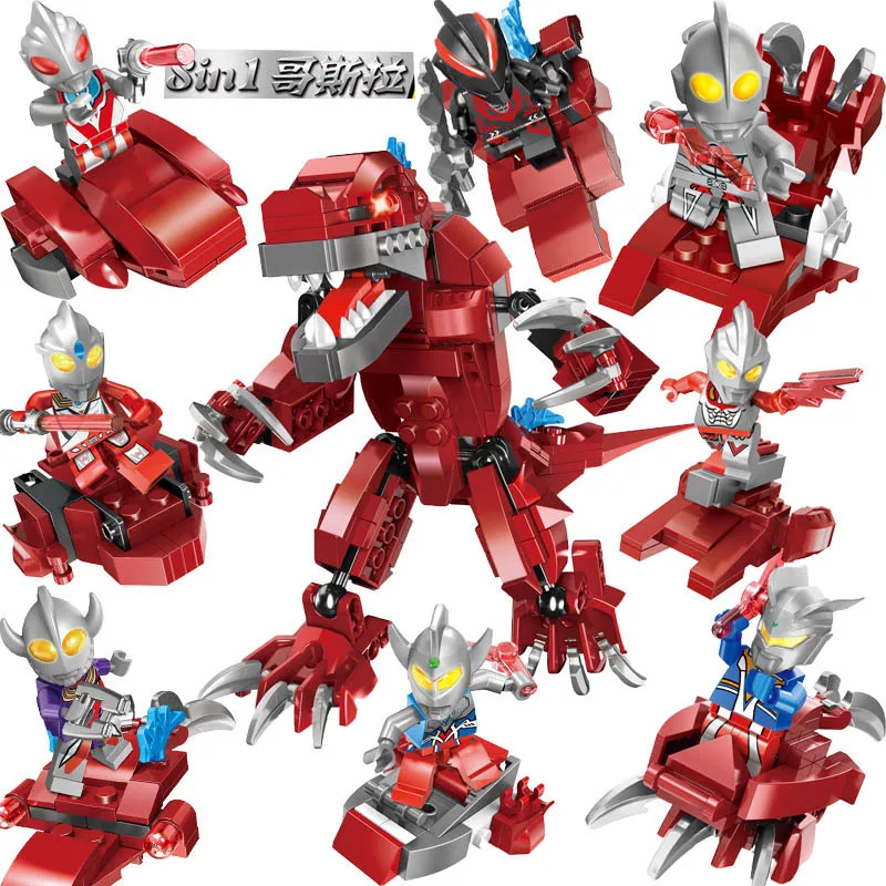 M78 Горячие Legoings Супер Герои ультра 8 в 1 Робот Монстр гигантский Spark Lence Tiga Ultraman