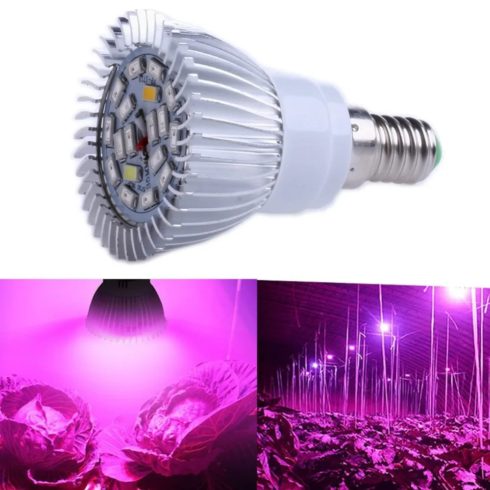 50 шт. 18SMD 28SMD светодиодсветодиодный лампа полного спектра для выращивания E14 GU10 E27