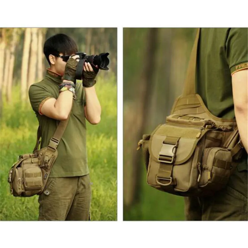 

Hot Messenger Bag 1000 D nylon Leisure DSLR Saddle BagTactical Camouflage Crossbody tactical Military Big Shoulder Bags