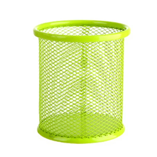 Round-green 1 шт., высокое качество, офисный Органайзер, круглый косметический карандаш, держатель для ручек, канцелярский контейнер, школьные принадлежности для хранения стола - Цвет: Round-green