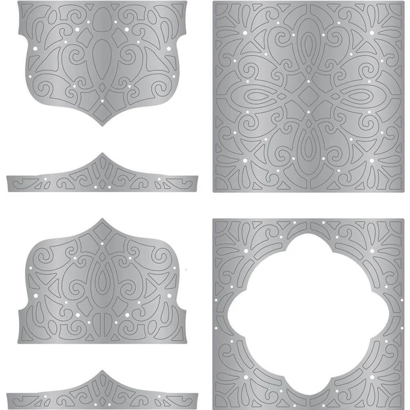 Dimensional Flourish Panel Metal Cutting Dies Stencils For DIY Scrapbooking Decoration Embossing Supplier Cards Craft Die Cut | Дом и сад