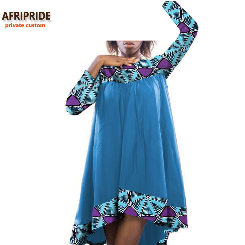 Летнее Африканское женское платье AFRIPRIDE индивидуальное свободное повседневное стильное мини платье чистый батик хлопок размера плюс A722591 - Цвет: 203J