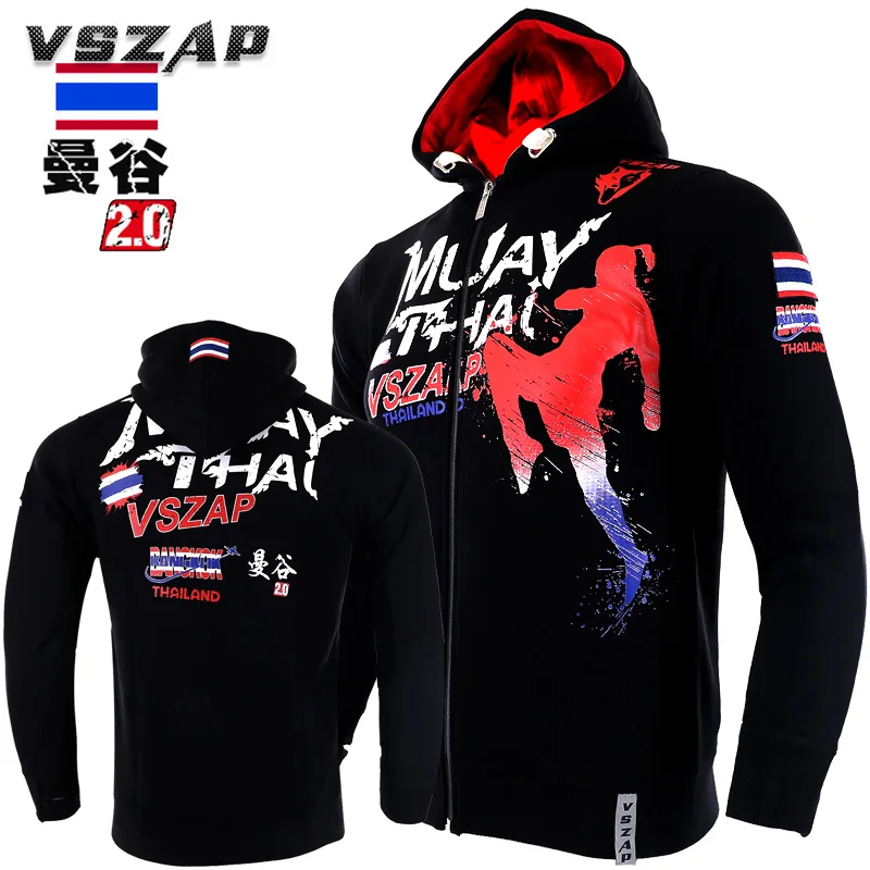 VSZAP Муай Тай Sudaderas Para Hombre Бойцовский костюм сохраняющая тело толстовка с
