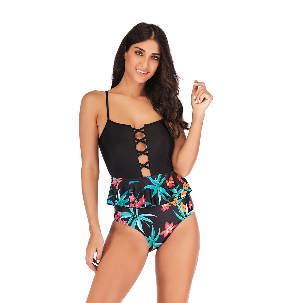 SBART сексуальный купальник для женщин плюс размер цветочный принт Цельный женский