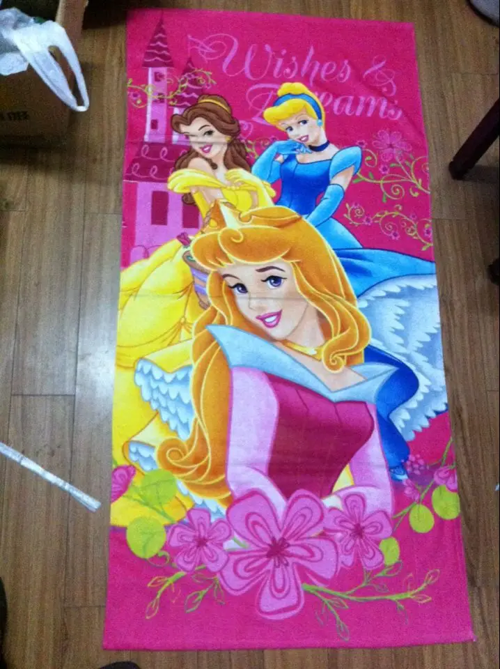 60*120 см мультфильм D * isney полотенца принцессы Детское банное полотенце детское