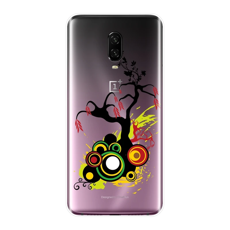 Чехол для One Plus 6 6T 5 5T 3 3T девушка искусство цветок абстрактный Мягкий силиконовый