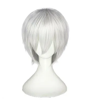 wig Японское аниме «Токийский Гуль»; маскарадные костюмы Kaneki Ken; маскарадные костюмы с капюшоном; куртки; Черная боевая униформа; Полный комплект с маской - Цвет: wig