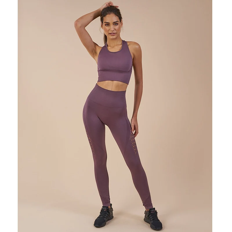 Фиолетовые штаны для йоги Vital бесшовные сексуальные леггинсы с высокой талией и