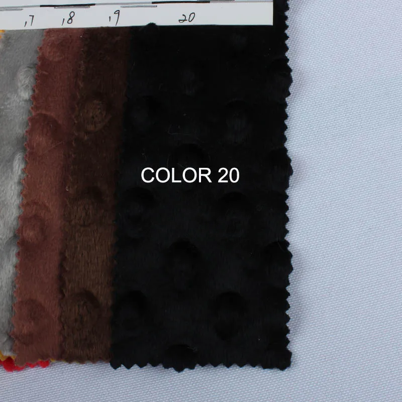 color 20 1 ярд рельефные точки Minky cuddle ткань Ultrasoft флис постельные принадлежности одеяло подушка матрас ребенка touch швейный материал - Цвет: color 20