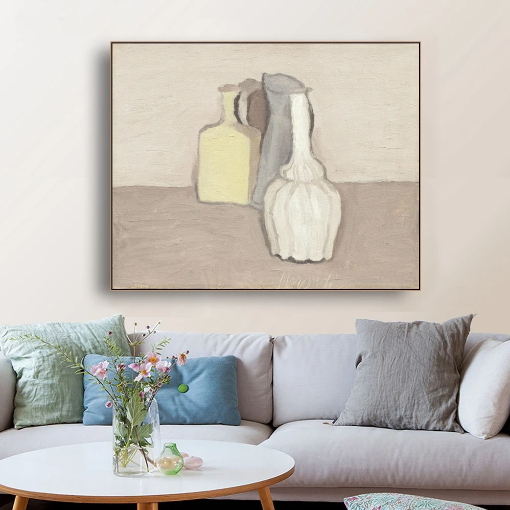 Laeacco Классическая живопись каллиграфия Morandi натюрморт холст с печатью постера
