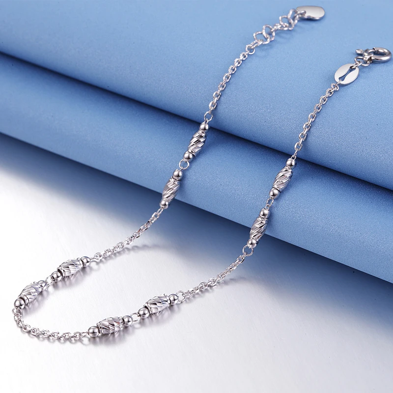 Горячая PT950 Платина Белый Настоящее твердое Золото бисера обернуть браслеты для