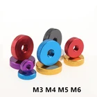 10 шт., алюминиевая ручная гайка M3 M4 M5 M6, алюминиевая гайка с накаткой для радиоуправляемых моделей, детали, анодированные 11 смешанных цветов