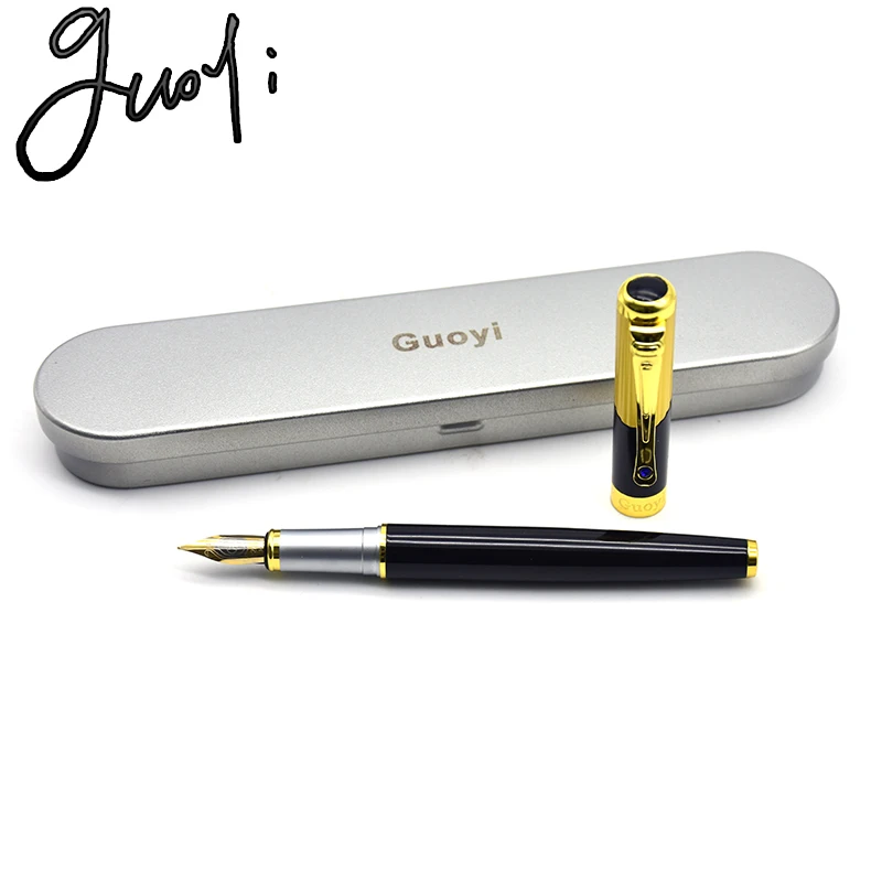 Перьевая ручка Guoyi K031 металлическая с чернилами - купить по выгодной цене |