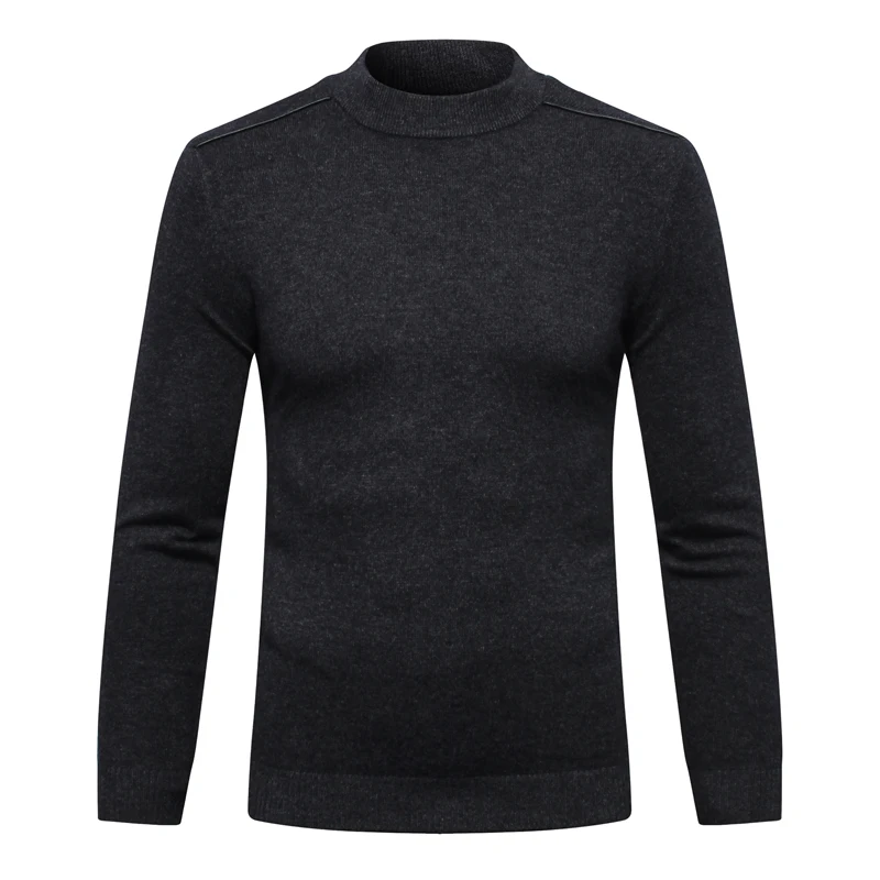 

Sweater wool men's new Fashion warm casual Round neck Thick fitness gentleman Solid color M-4XL big size free shipping