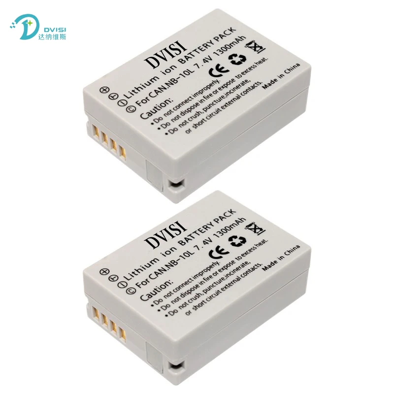 DVISI 2 шт./лот 7 4 V 1300mAh Цифровая камера Аккумулятор NB 10L NB10L для Canon G1X G15 G16 SX40HS SX50HS SX60HS