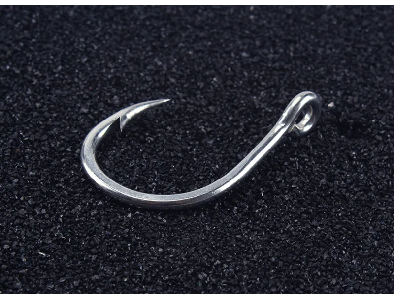 Mustad 10881 рыболовные крючки из высокоуглеродистой стали, морские рыболовные крючки, джиг, большой колючий крючок с отверстием, крючки для кальмара, карпа, жесткая приманка, крючок