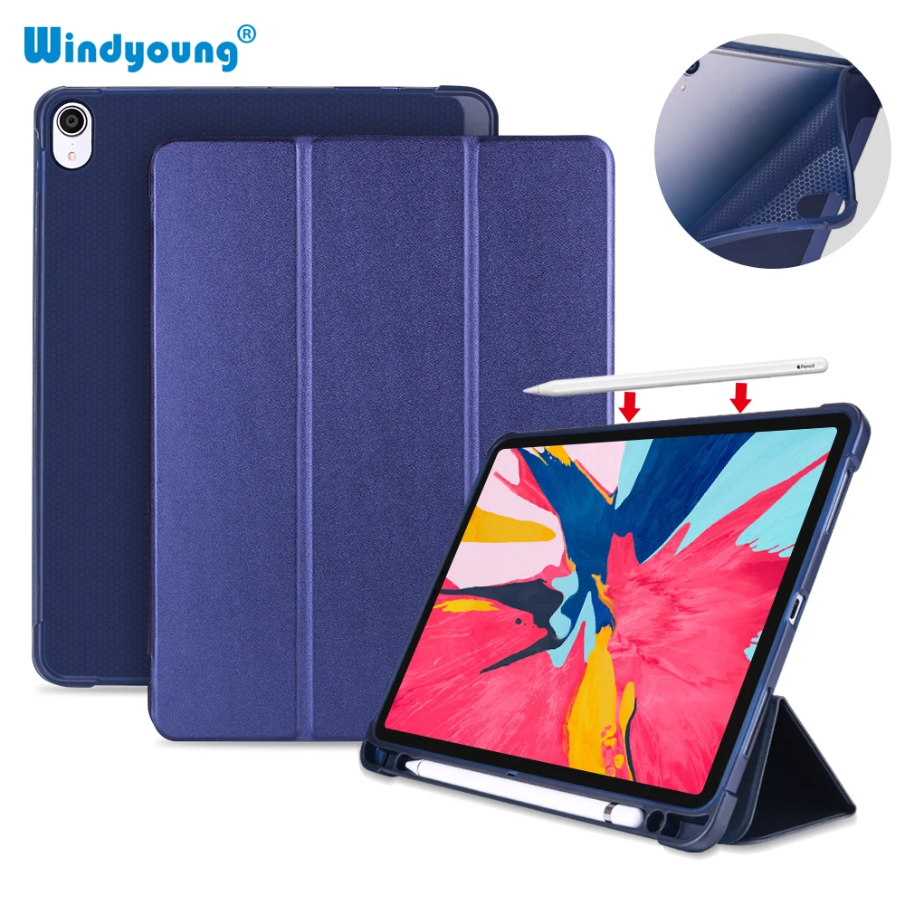 Чехол Funda для iPad Pro 11 с держателем карандашей поддержка беспроводной зарядки Apple