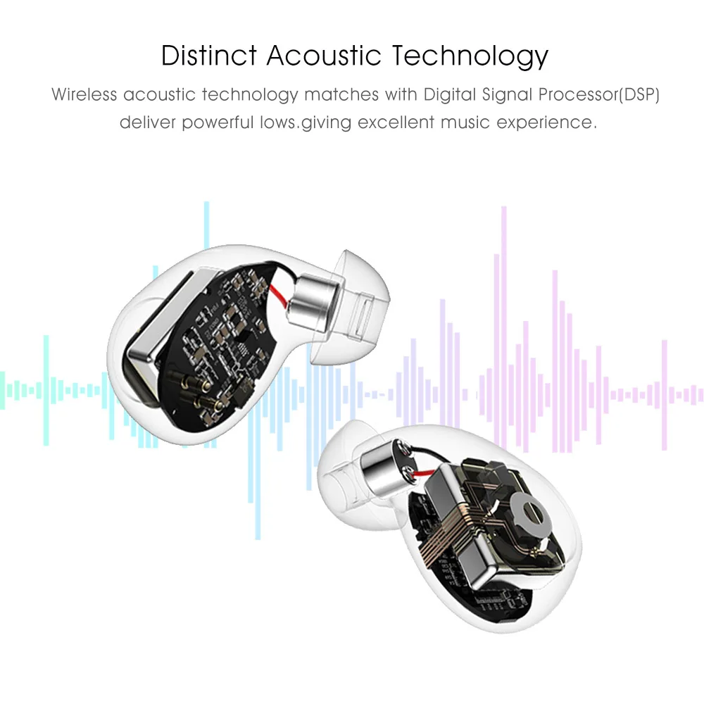 VONTAR EH02 без проводные наушники Bluetooth с капсулы зарядным устройством микрофоном