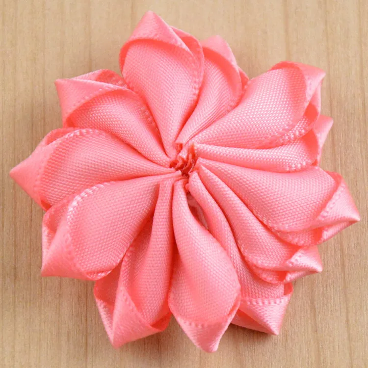 2 &quotСатиновые ленты Многослойные цветы с жемчугом аксессуары для волос девочек 20