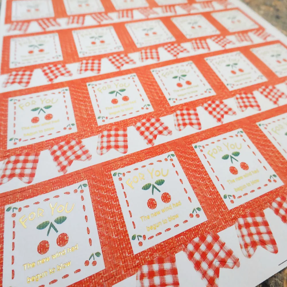 180 шт. золоченые вишни для вас пищевые этикетки упаковопосылка выпечки шоколада