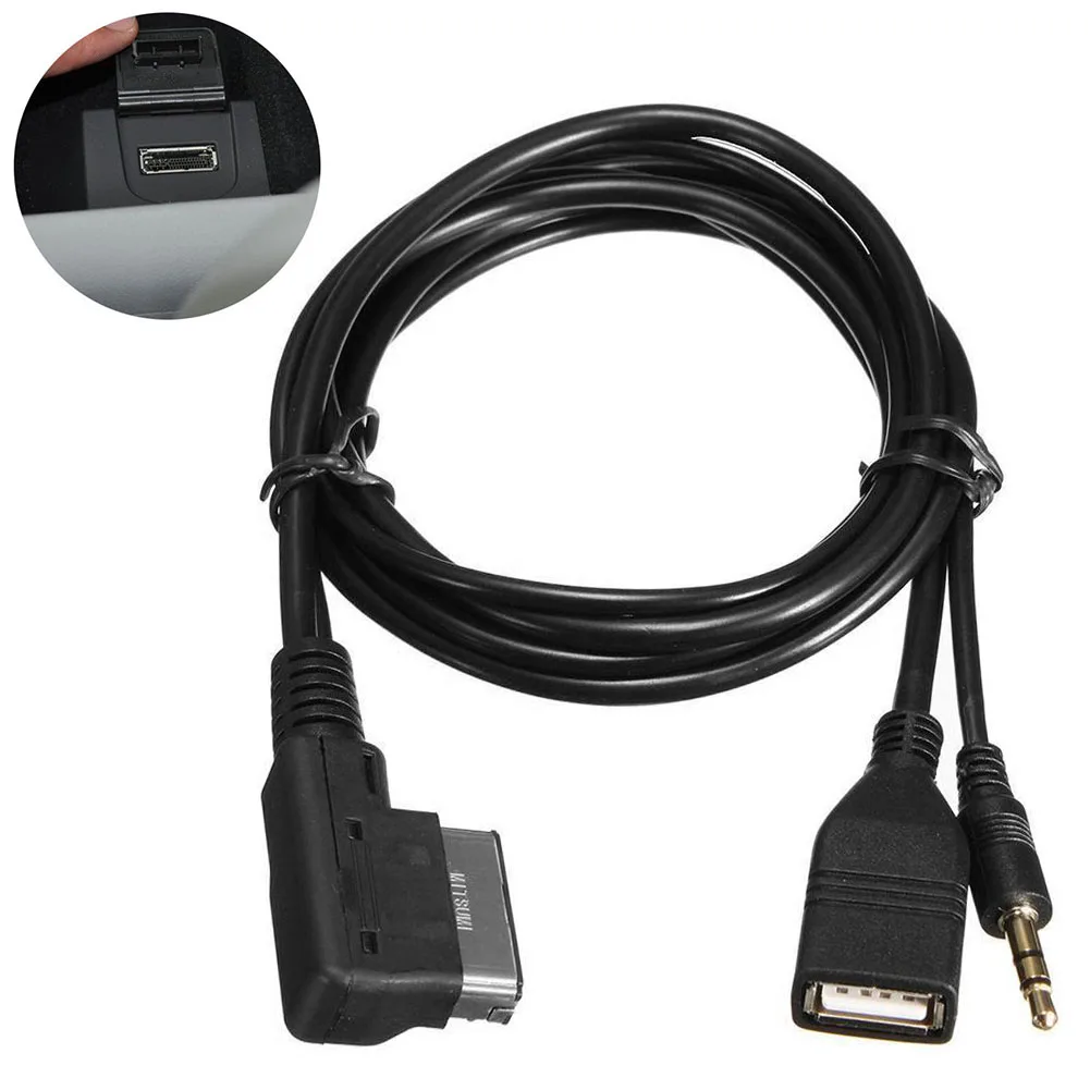 Аксессуары Адаптер AMI интерфейс Музыка черный зарядное устройство usb MMI MDI для