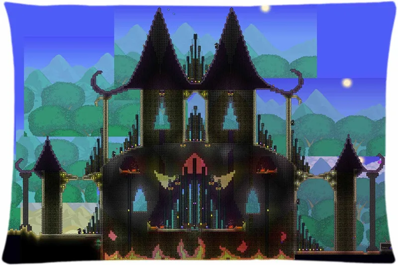 Классический игровой чехол terraria 35X45 см(одна сторона) Удобный лучший подарок для вашей семьи высокое качество и F - Цвет: Черный