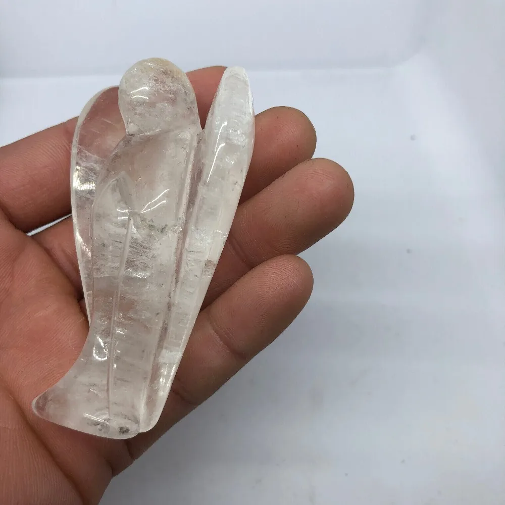 Натуральный кварцевый кристалл белый Ангел ручной долото камень украшения дома |