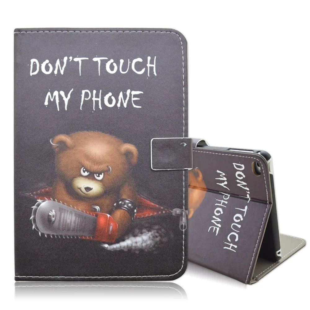 Shell Protector for ipad mini 4 cover case Cartoon style Electric saws Pattern Design folio leather carcasa | Компьютеры и офис