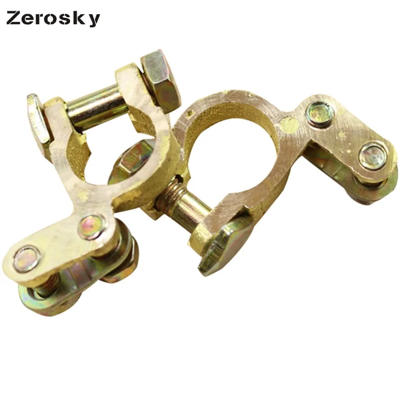 2 шт. новый авто замена батарея терминал зажим зажимы латунь разъем золотой