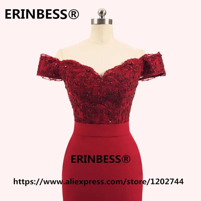 ERINBESS Robe De Soiree Русалка Охотник зеленый бордовый длинное вечернее платье вечерние элегантные vestido de festa длинное выпускное платье