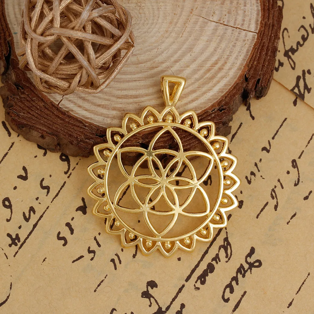 DoreenBeads Круглые Подвески золотого цвета из сплава на основе цинка DIY детали для
