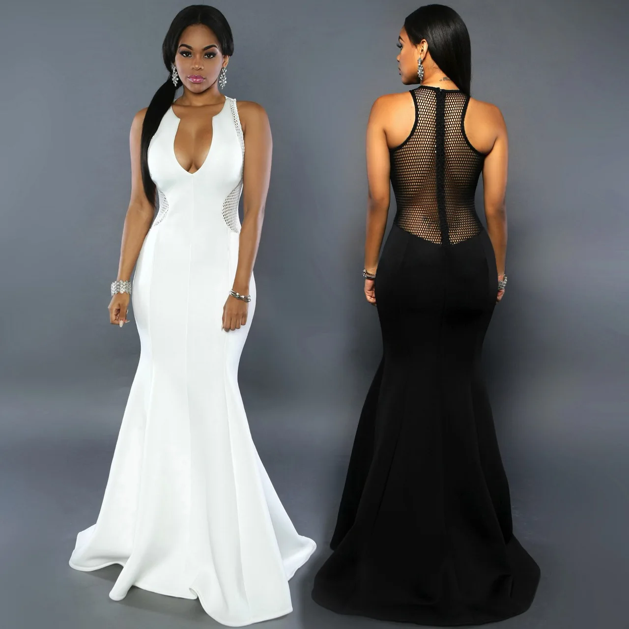 2018 новый глубокий v образным вырезом выдолбленные без рукавов Sexy марлевые