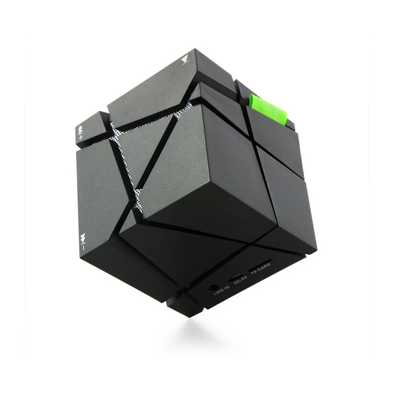 Rubik's Cube Qone7 EDGE Portable Mini Bluetooth Speaker LED Stereo Sound Box Mp3 Player Subwoofer Speakers Built-in Battery FM |