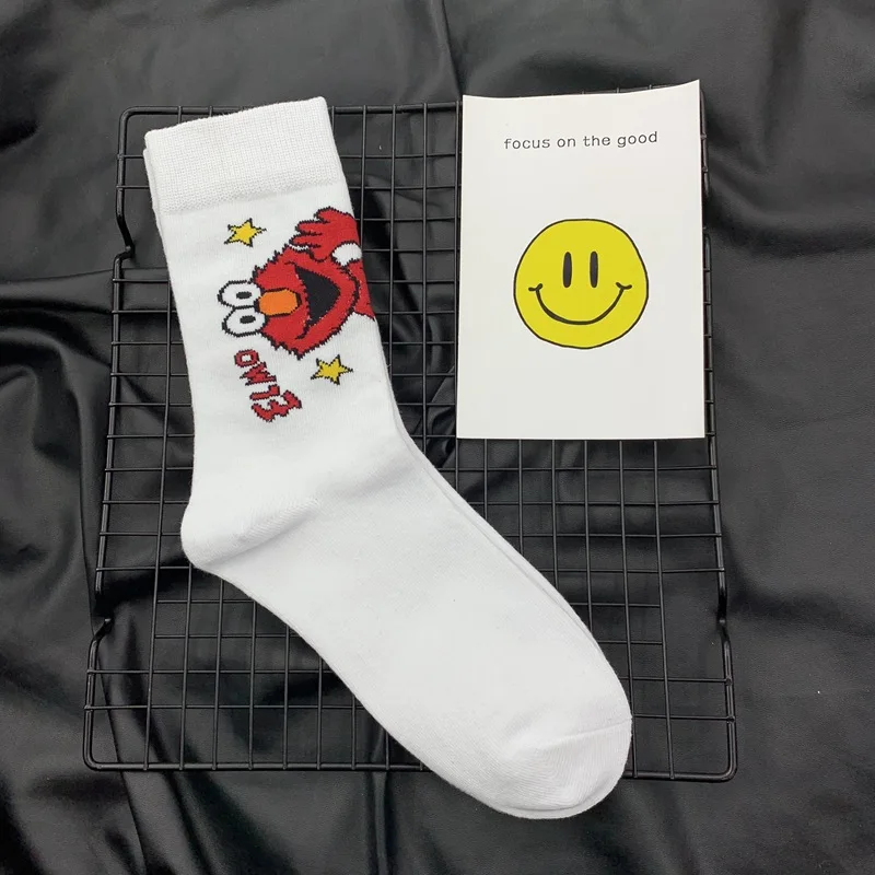 Уличной моды мультфильма Холодное сердце Носки Монстр модная забавная милые