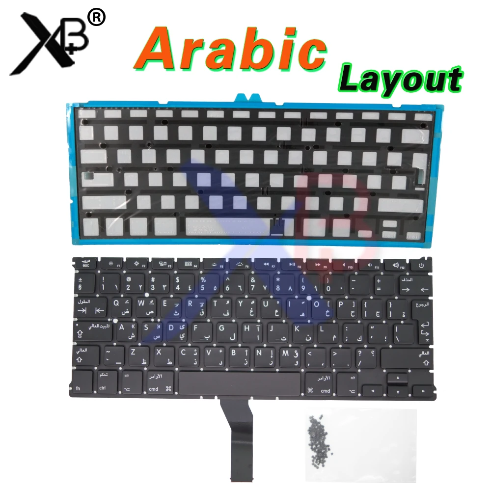 Арабский Клавиатура/подсветка с подсветкой + 100 шт. винты клавиатуры для MacBook Air 13 3
