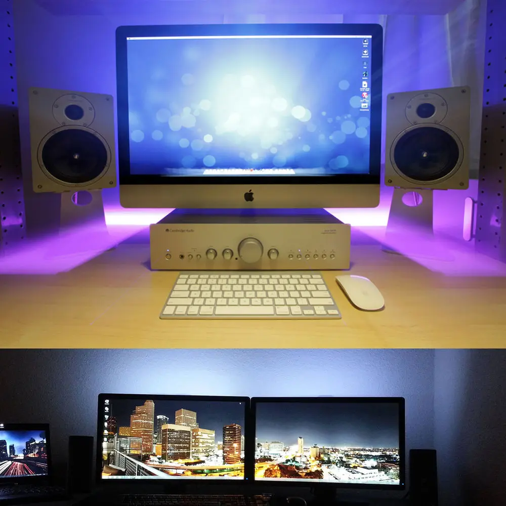 RGB USB Светодиодные ленты свет затемнения лента 5050 rgb светодиодный светильник HD ТВ