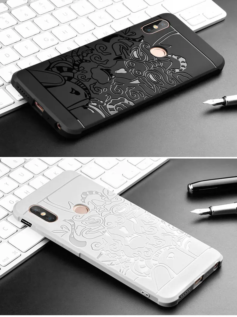 COCOSE противоударный силиконовый чехол для Xiaomi Redmi Note 5 6 матовый 3D Dragon Armor футляр для Redmi 4x 4A 5A 5 Plus Pro