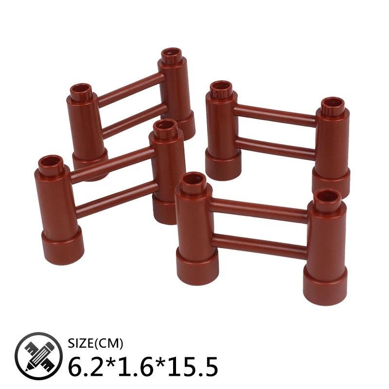 4pcs Buckle Ladder Большие строительные блоки замок аксессуары для сцены стены крыши забор Оружие Кирпич совместим с Duplo собрать игрушки для детей подарок - Цвет: 4pcs Buckle Ladder