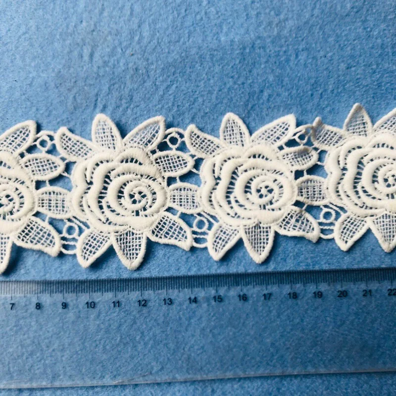 3 Yards Crochet Knitting Lace Trim Fabric Ribbon for DIY Apparel Sewing Handmade Patchwork Scrapbooking Craft Accessories | Дом и сад