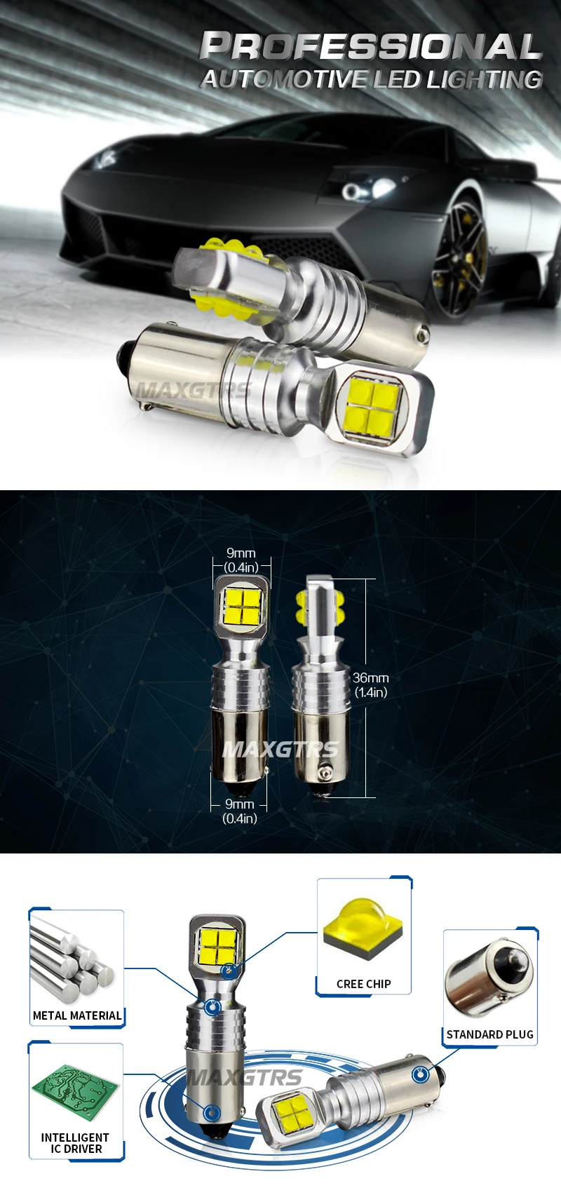 2x Автомобильный светодиодный BA9S светодиодный T4W Клин W5W Canbus Cree Чип Bax9s светодиодный интерьерная лампа без ошибок парковка DRL автомобильный светильник источник
