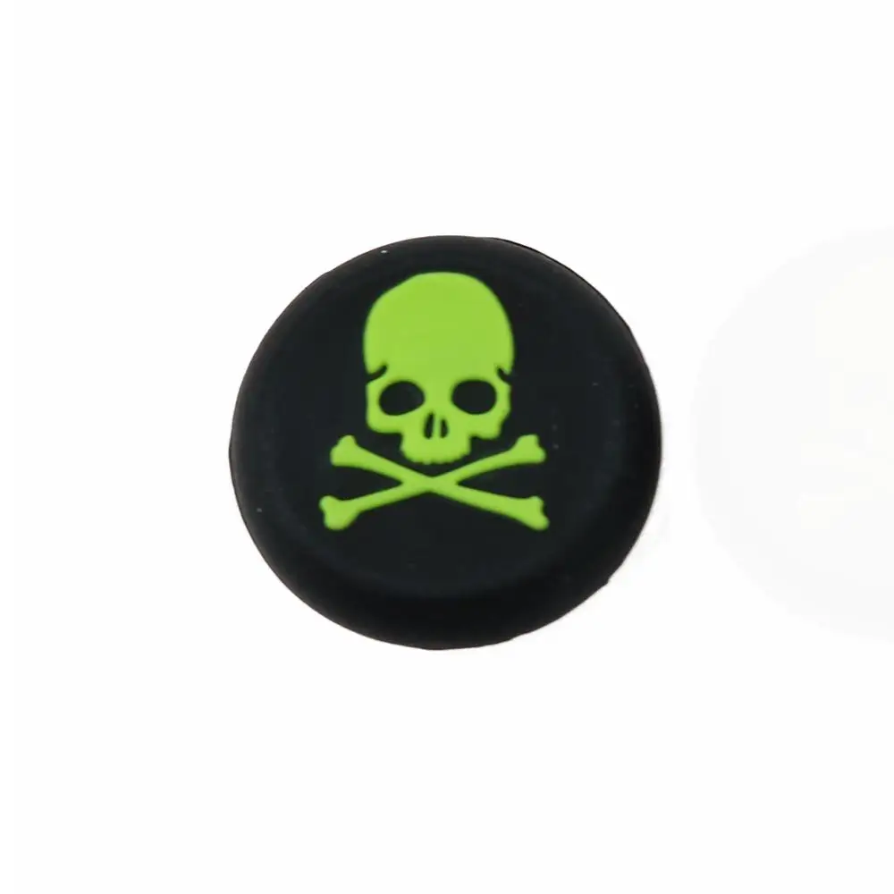 Skull green TingDong 2 шт Череп силиконовые аналоговый джойстик захваты для Игровые приставки 4 PS4 Pro Slim контроллеры Заглушки для XBox One X/S - Цвет: Skull green