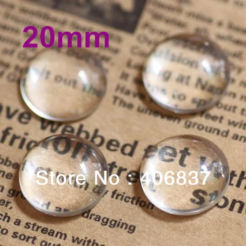 

100pcs/lot, Good Quality 20mm Domed Round Transparent Clear Magnifying Glass Cabochon