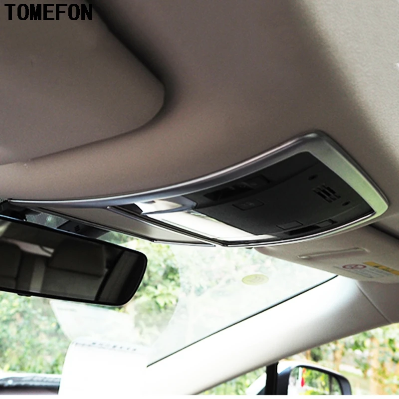 TOMEFON 2PCS For Lexus RX 2016 ABS Chrome Front Rear Roof Top Reading Lamp Light Cap Sticker Moulding Trim Accessories | Автомобили и