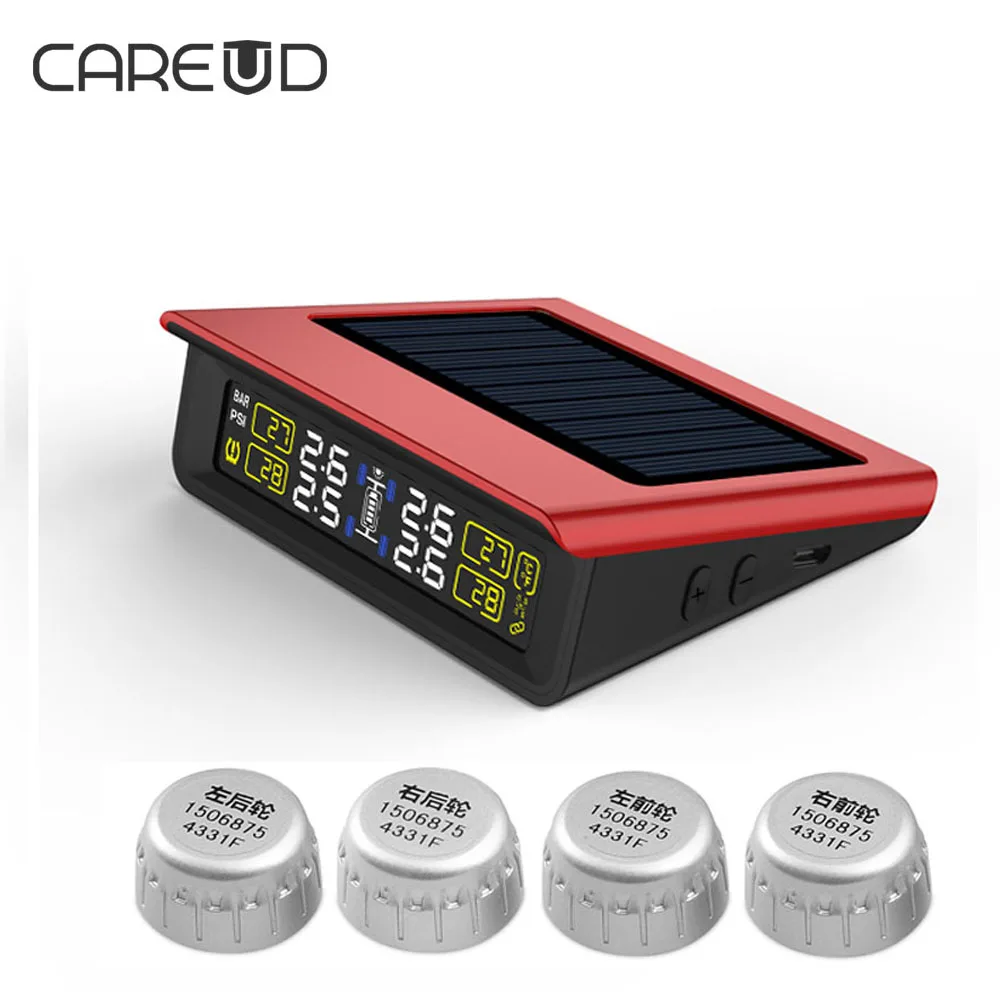 CAREUD T86W Солнечная энергия умный автомобиль TPMS система контроля давления в шинах