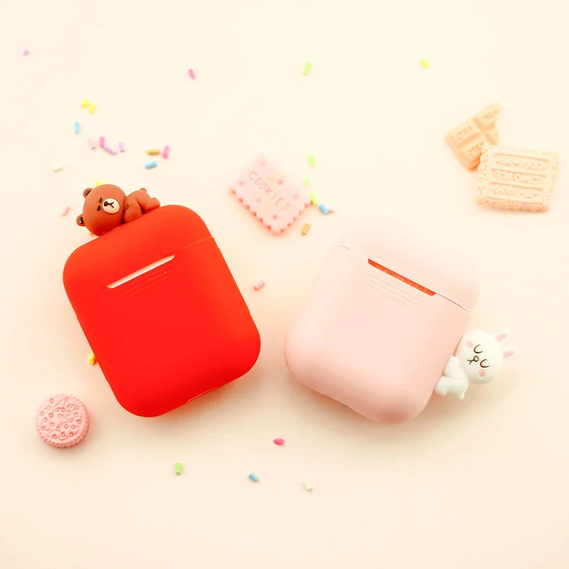 Чехол airpods ударопрочный чехол для наушников Apple Bluetooth зарядка Банни кони
