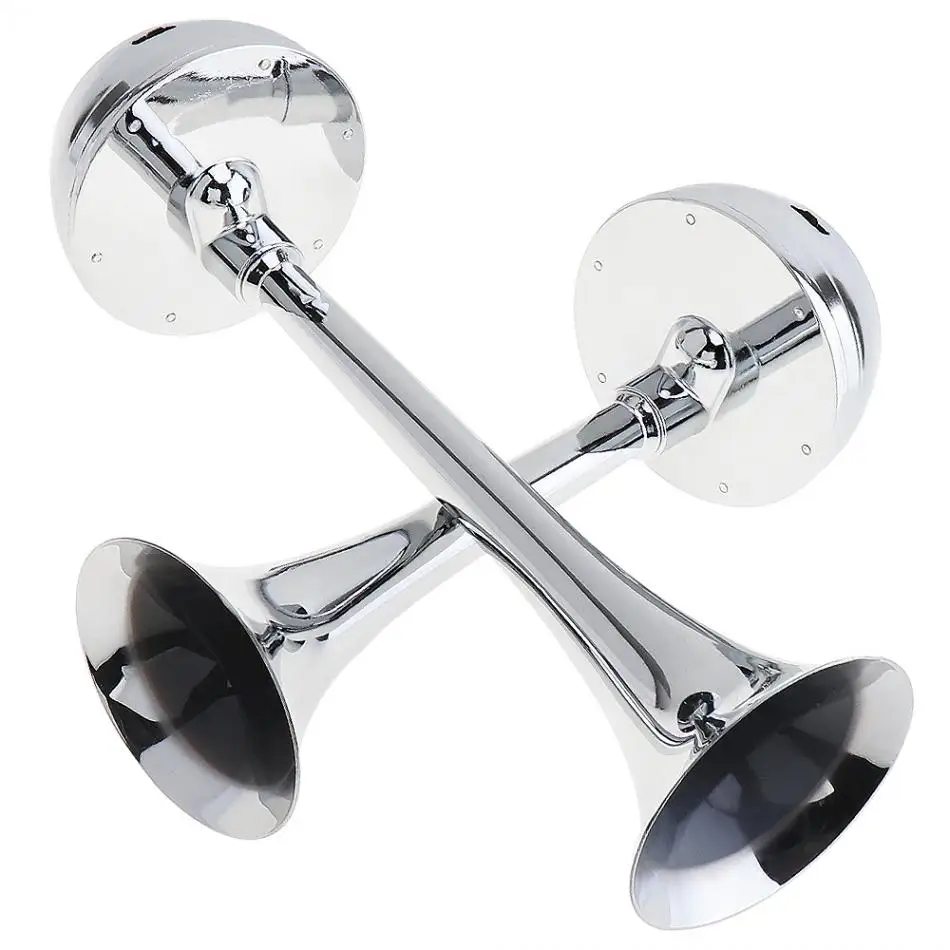 Супер громкий металлический трахеальный Электрический клаксон с двойной трубой