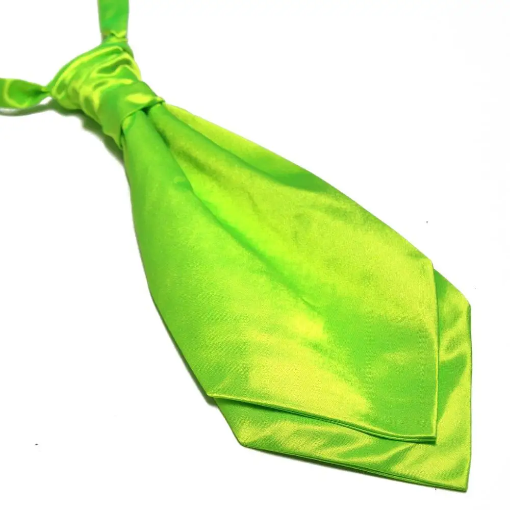 Bright green HOOYI галстуки для мужчин галстук твердые цветные галстуки шеи нашейный платок corbatas gravata - Цвет: Bright green